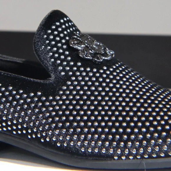 Mario Rossi Studded Mario Rossi | Shoes | Mens Black Studded Slip On Shoes  main image 2